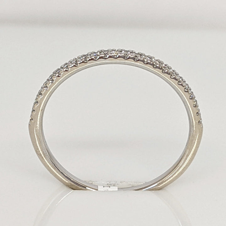 14K WHITE .13 CARAT TOTAL WEIGHT SI1 I DIAMOND ROUND (25) ESTATE PRONG BAND 1.4 GRAMS