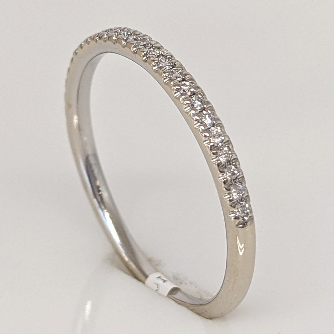 14K WHITE .13 CARAT TOTAL WEIGHT SI1 I DIAMOND ROUND (25) ESTATE PRONG BAND 1.4 GRAMS