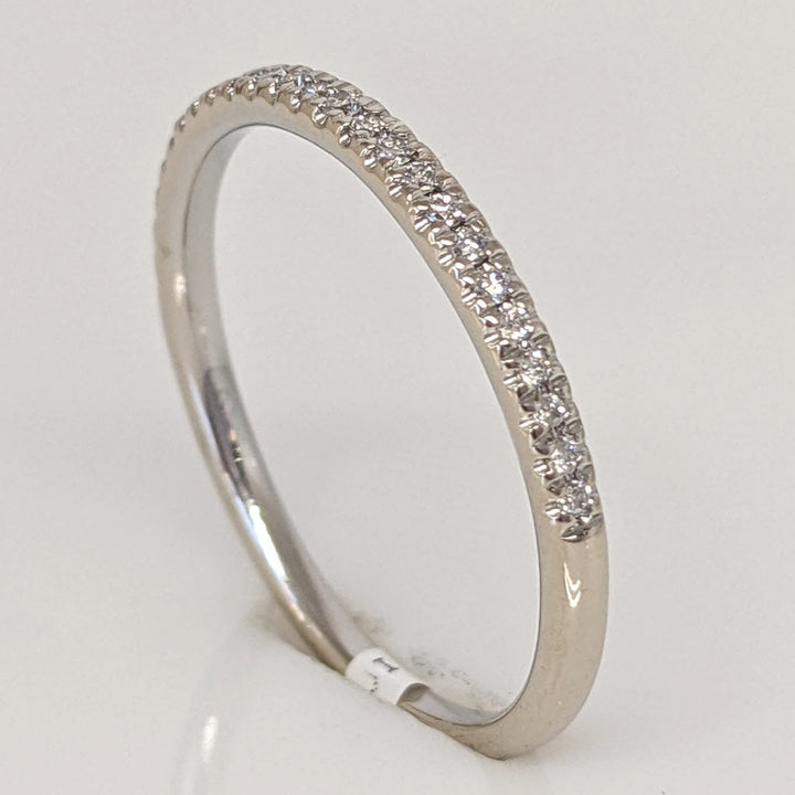 14K WHITE .13 CARAT TOTAL WEIGHT SI1 I DIAMOND ROUND (25) ESTATE PRONG BAND 1.4 GRAMS