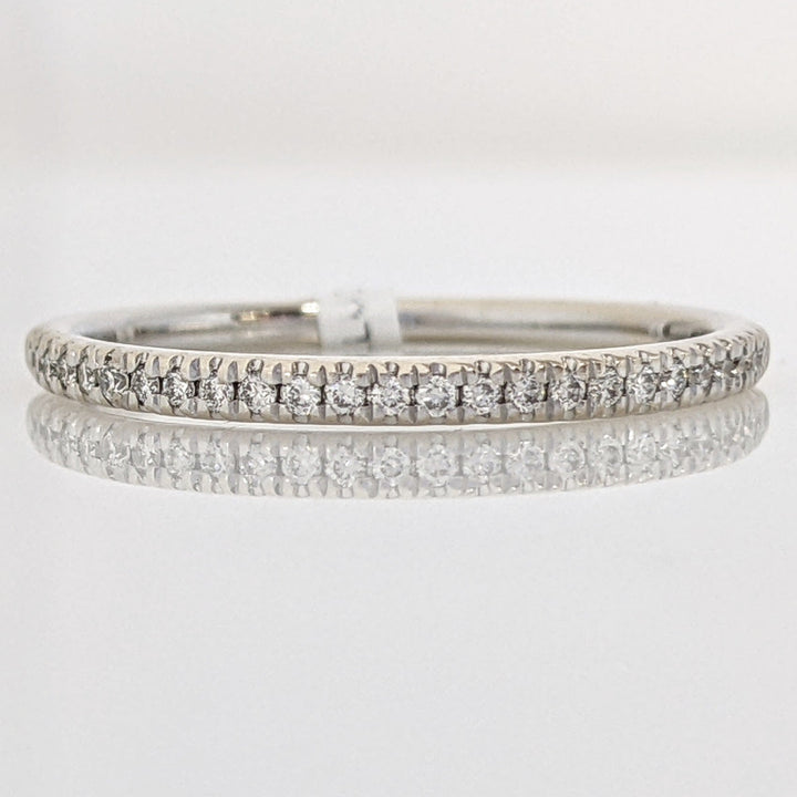 14K WHITE .13 CARAT TOTAL WEIGHT SI1 I DIAMOND ROUND (25) ESTATE PRONG BAND 1.4 GRAMS