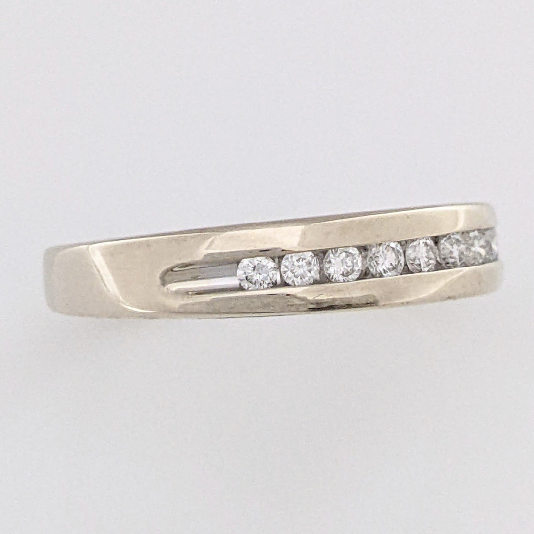14K WHITE .24 CARAT TOTAL WEIGHT SI2 G DIAMOND ROUND (12) ESTATE CHANNEL SET BAND 3.5 GRAMS