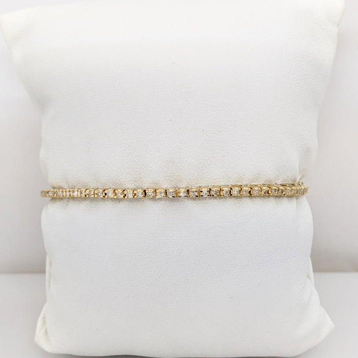 14K 1.00 CARAT TOTAL WEIGHT I1 I DIAMOND ROUND (76) ESTATE BRACELET 8.2 GRAMS