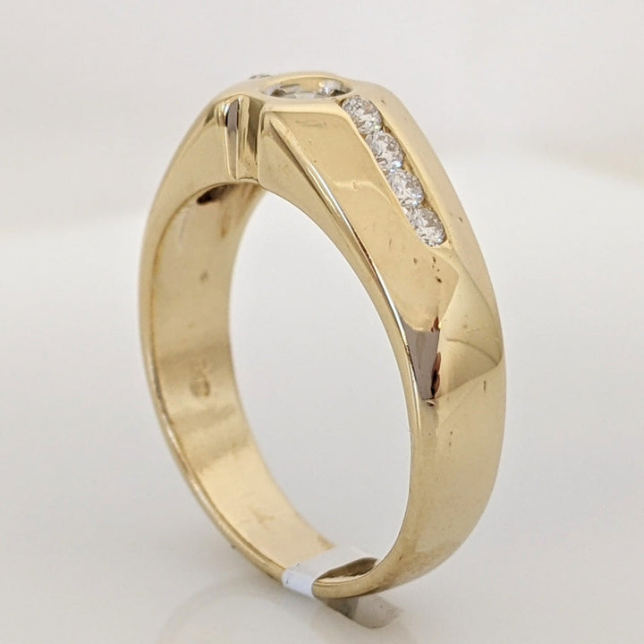 14K .56 CARAT TOTAL WEIGHT SI2 G DIAMOND ROUND (9) ESTATE RING 8.3 GRAMS