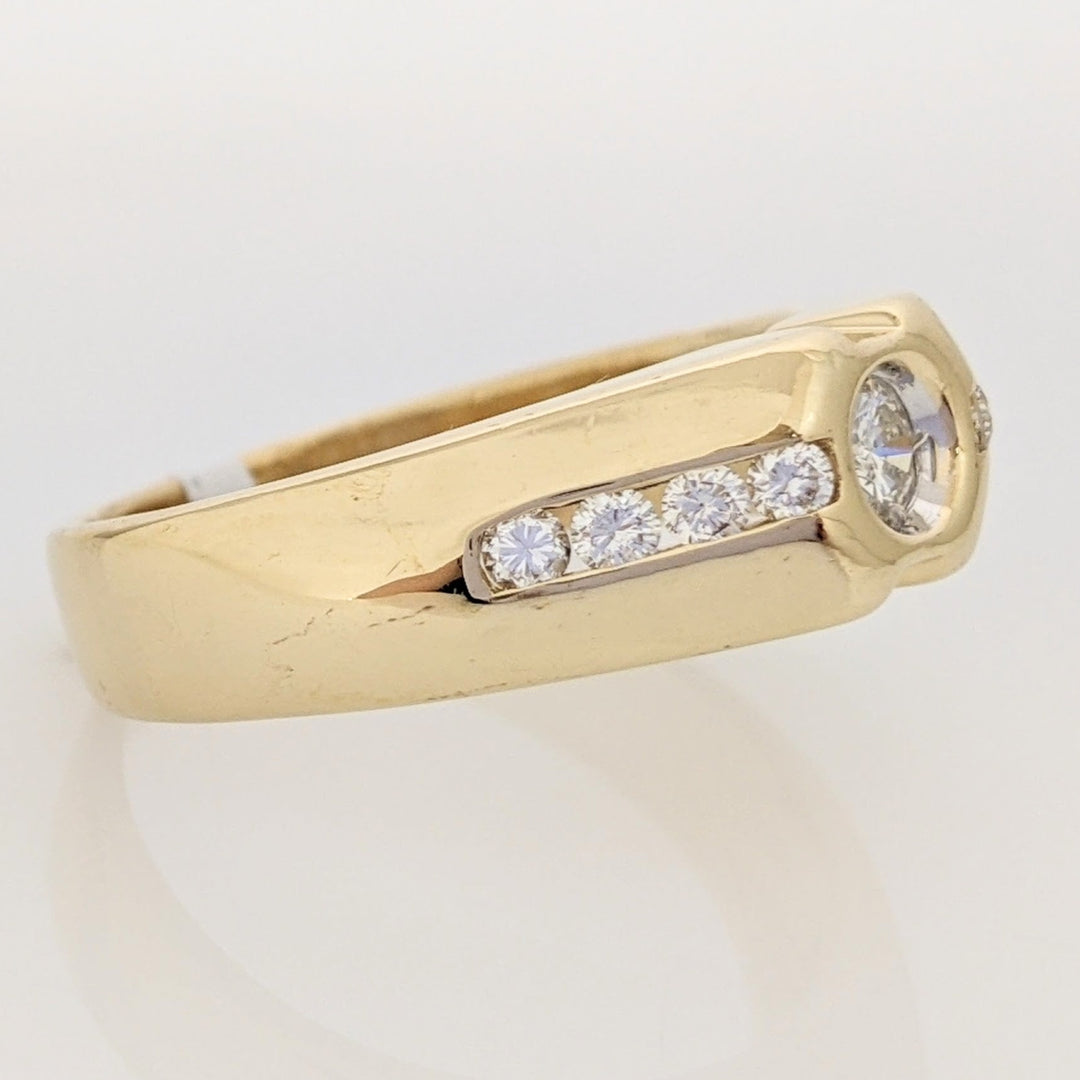 14K .56 CARAT TOTAL WEIGHT SI2 G DIAMOND ROUND (9) ESTATE RING 8.3 GRAMS