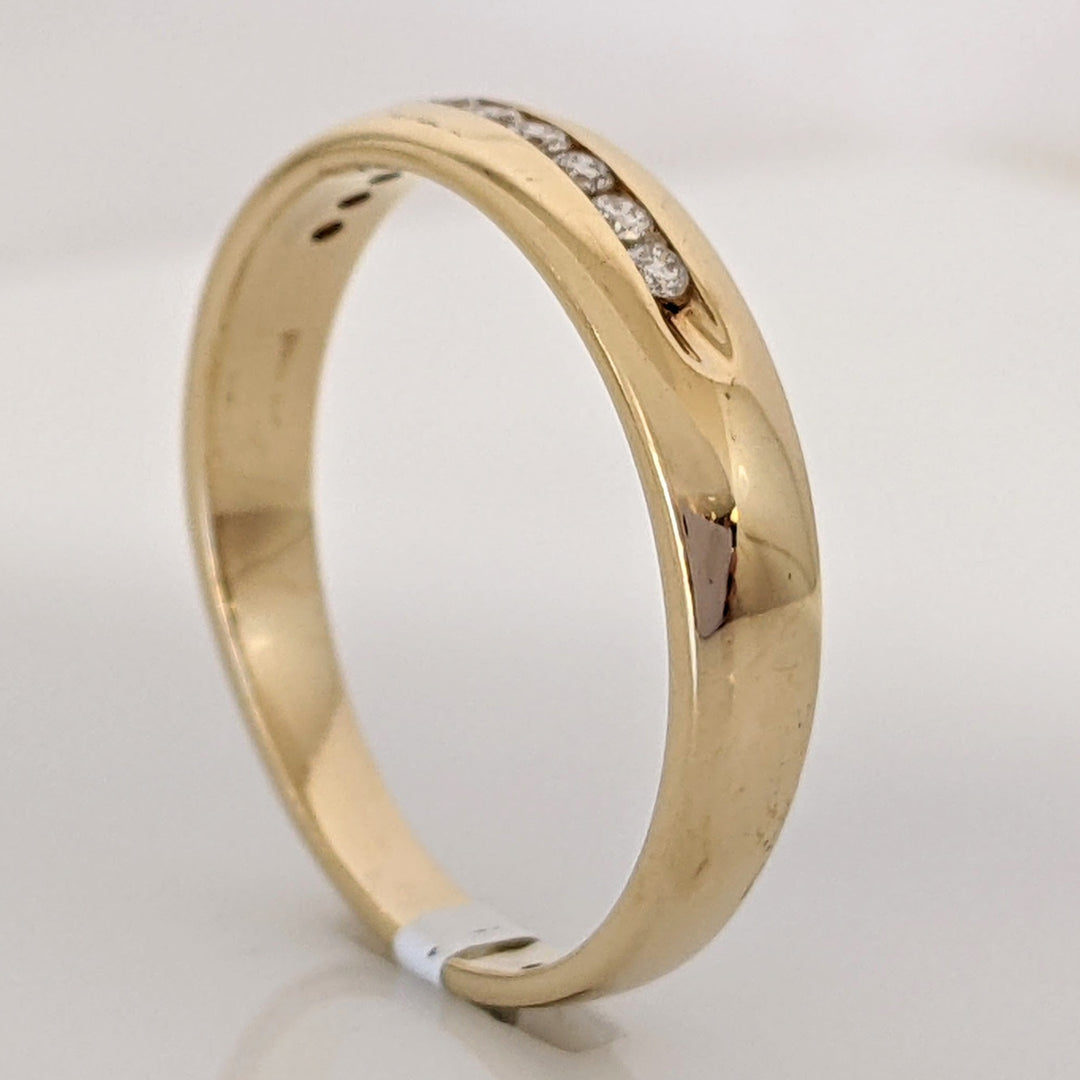 14K .20 CARAT TOTAL WEIGHT I1 H DIAMOND ROUND (10) CHANNEL SET ESTATE BAND 4.9 GRAMS