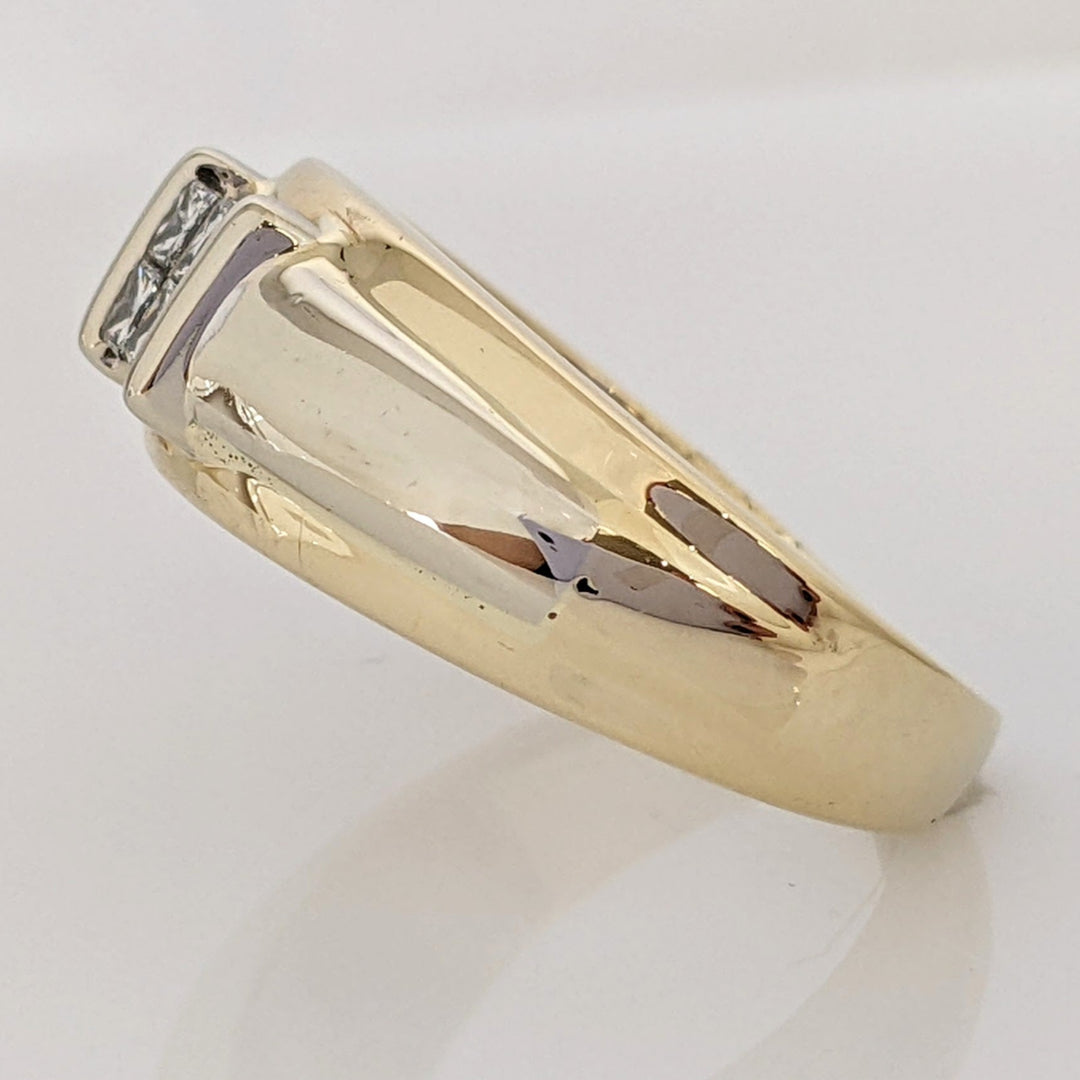 14K .40 CARAT TOTAL WEIGHT I1 H DIAMOND PRINCESS CUT (4) TENSION SET ESTATE BAND 9.5 GRAMS