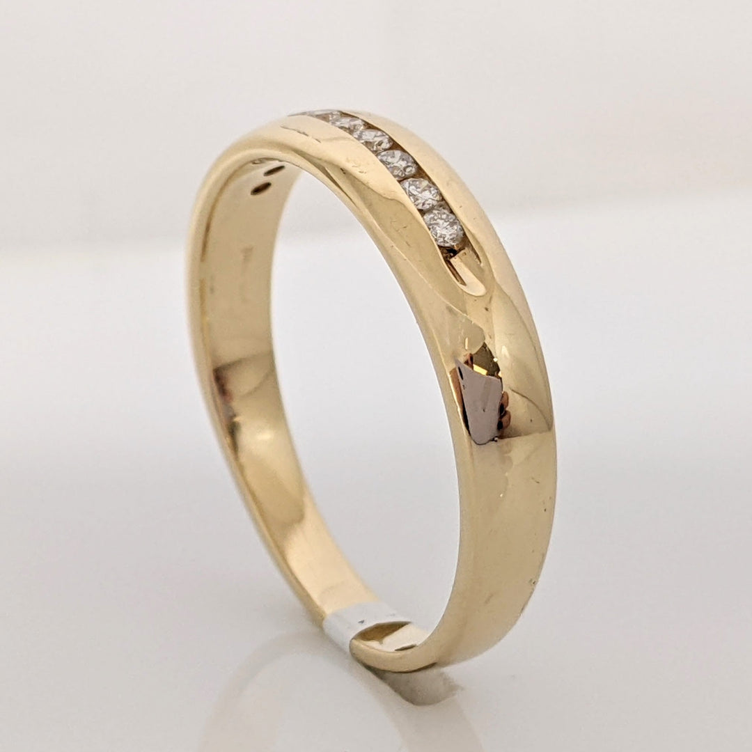 14K .30 CARAT TOTAL WEIGHT SI2 H-I DIAMOND ROUND (10) CHANNEL SET ESTATE BAND 5 GRAMS