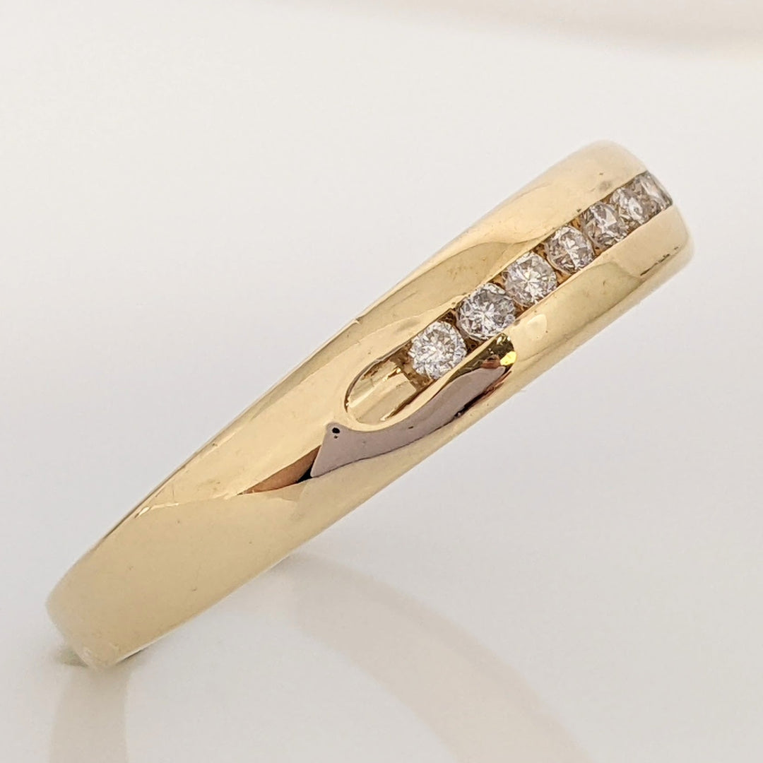 14K .30 CARAT TOTAL WEIGHT SI2 H-I DIAMOND ROUND (10) CHANNEL SET ESTATE BAND 5 GRAMS