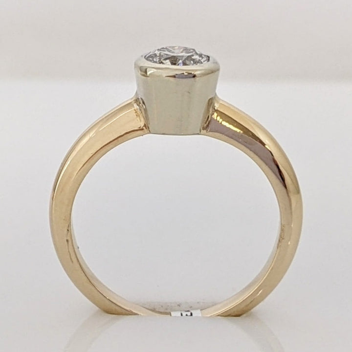 14K .59 CARAT TOTAL I1 I DIAMOND ROUND ESTATE BEZEL SET RING 3.2 GRAMS