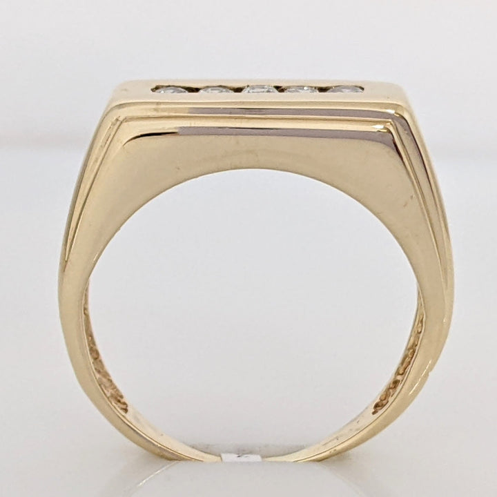 14K .15 CARAT TOTAL WEIGHT (5) SI J DIAMOND ROUND ESTATE RING 6.7 GRAMS