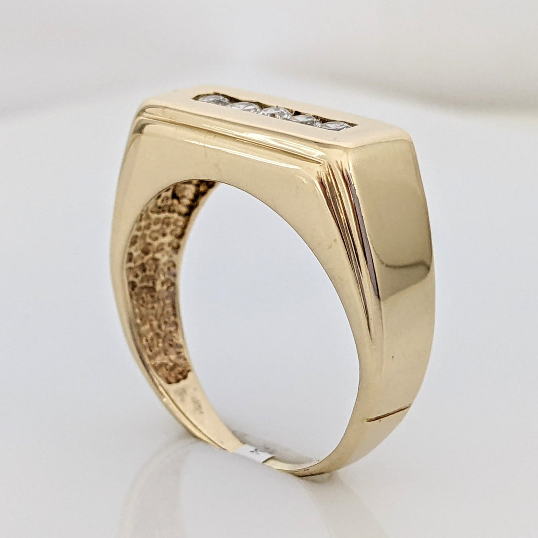 14K .15 CARAT TOTAL WEIGHT (5) SI J DIAMOND ROUND ESTATE RING 6.7 GRAMS