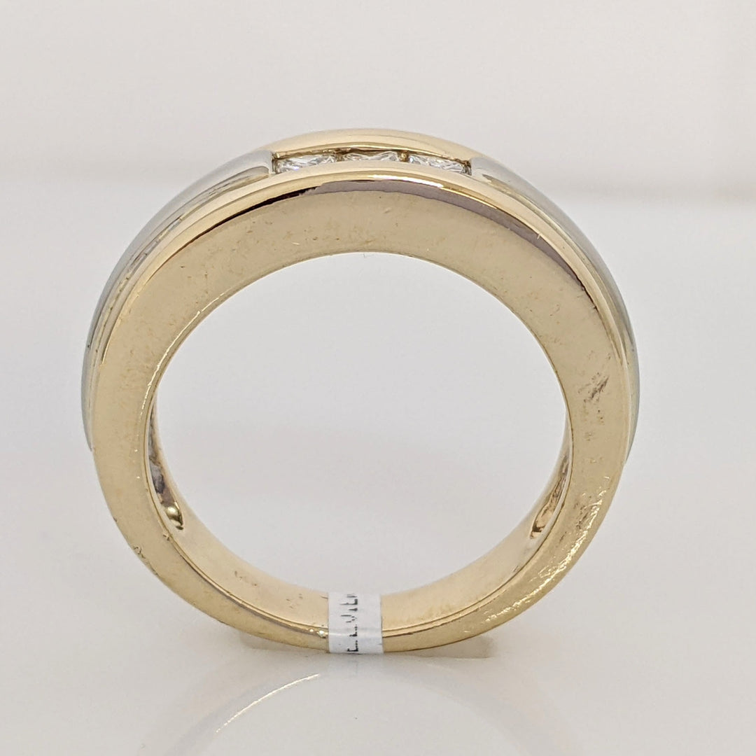14K TWO-TONE .30 CARAT TOTAL WEIGHT SI2 G DIAMOND PRINCESS CUT (3) ESTATE CHANNEL BAND