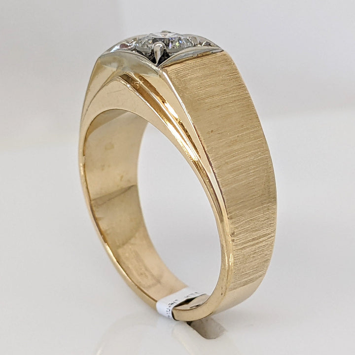 14K .64 CARAT TOTAL I1 I DIAMOND ROUND BOXHEAD ESTATE RING 10.9 GRAMS