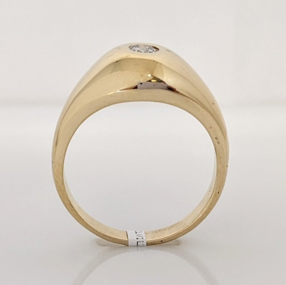 14K .25 CARAT TOTAL I1 I DIAMOND ROUND BEAD SET ESTATE RING 9.0 GRAMS