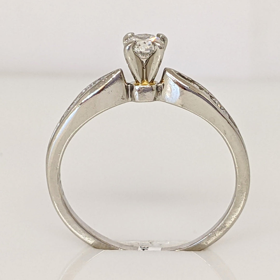 PLATINUM .35 CARAT TOTAL I1 H DIAMOND ROUND (9) ESTATE RING 3.2 GRAMS