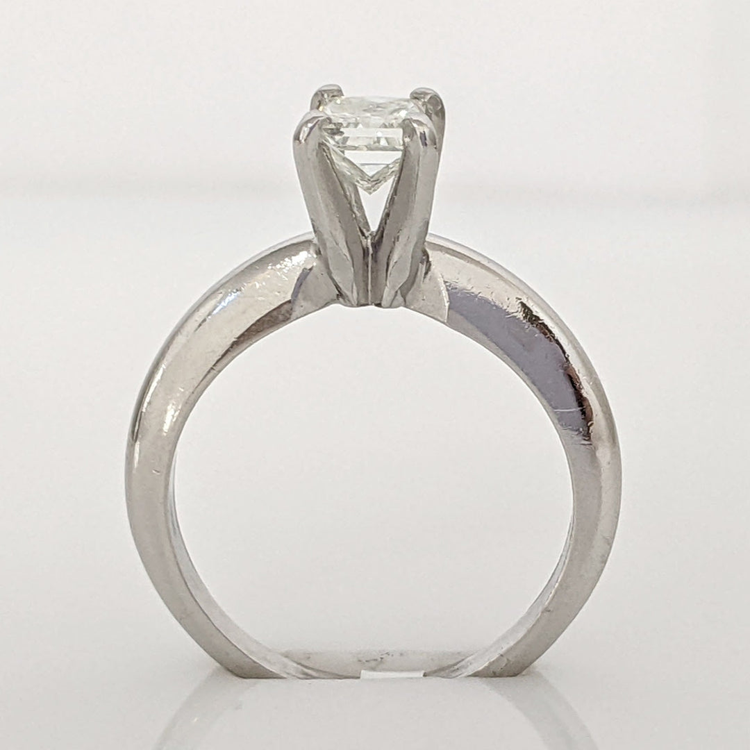 PLATINUM .46 CARAT TOTAL VS1 G DIAMOND PRINCESS CUT SOLITAIRE ESTATE RING 4.4 GRAMS