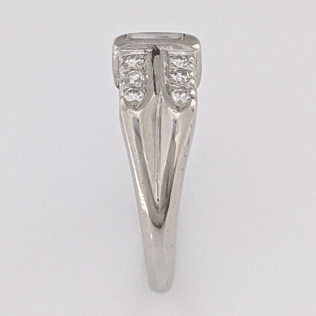 PLATINUM DIAMOND ROUND (12) TWO-ROW SINGLE-CUT ESTATE BAND 5.1 GRAMS