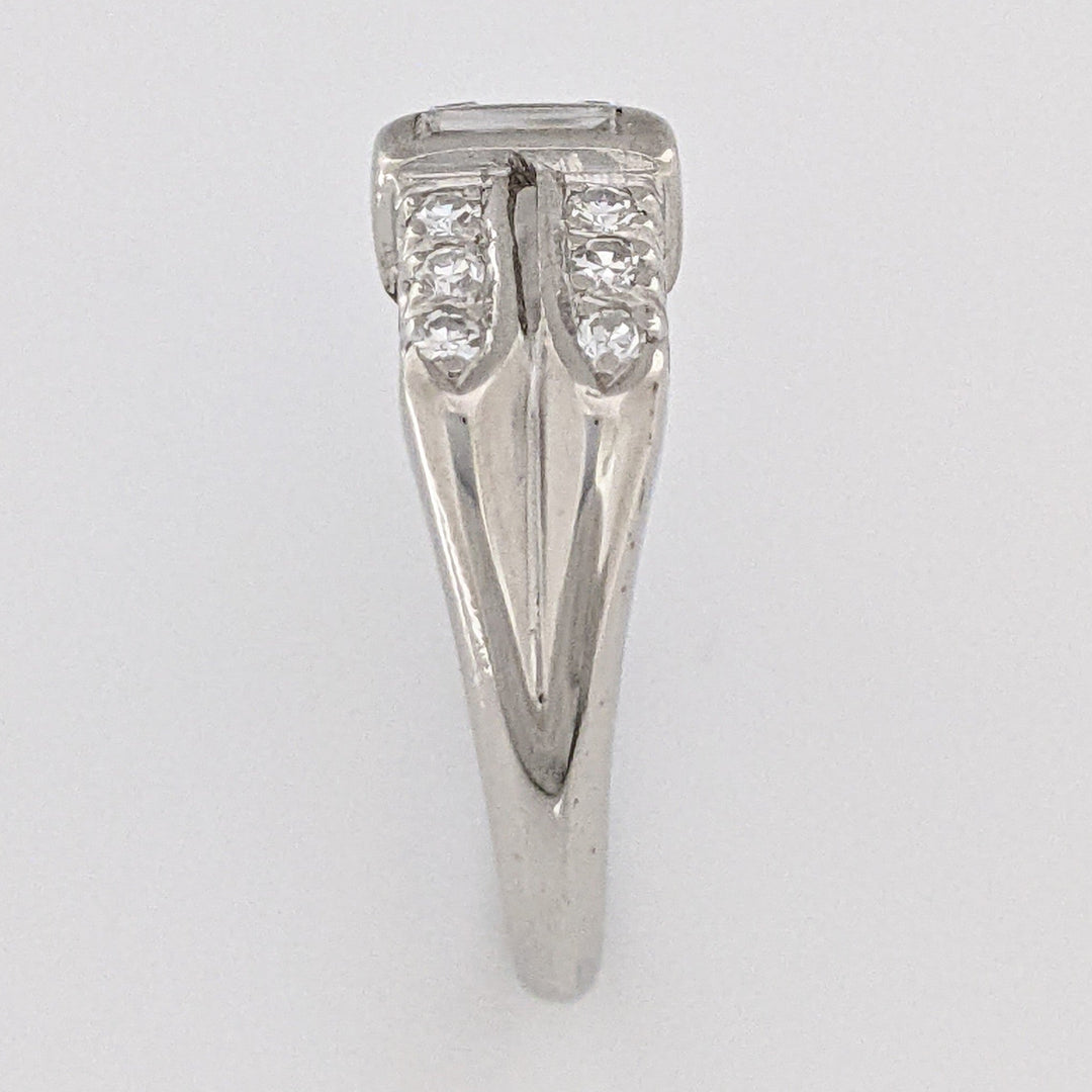 PLATINUM DIAMOND ROUND (12) TWO-ROW SINGLE-CUT ESTATE BAND 5.1 GRAMS