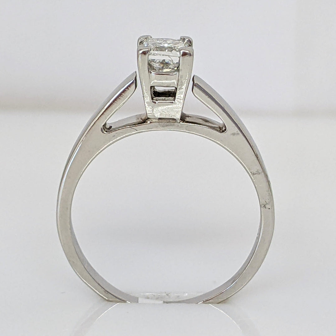 PLATINUM .44 CARAT TOTAL WEIGHT SI2 H-J DIAMOND ROUND (2) EURO ESTATE RING 3.0 GRAMS
