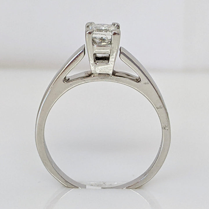 PLATINUM .44 CARAT TOTAL WEIGHT SI2 H-J DIAMOND ROUND (2) EURO ESTATE RING 3.0 GRAMS