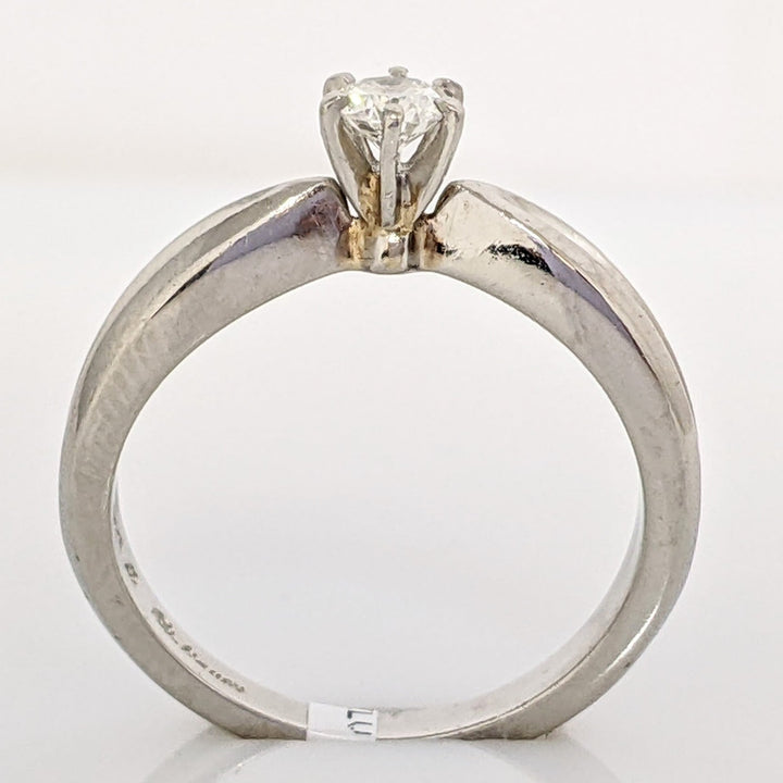 PLATINUM .22 CARAT TOTAL SI2 E DIAMOND ROUND SOLITAIRE ESTATE RING 6.5 GRAMS