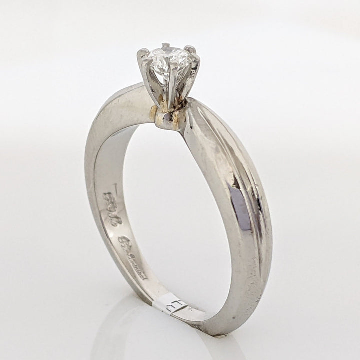 PLATINUM .22 CARAT TOTAL SI2 E DIAMOND ROUND SOLITAIRE ESTATE RING 6.5 GRAMS