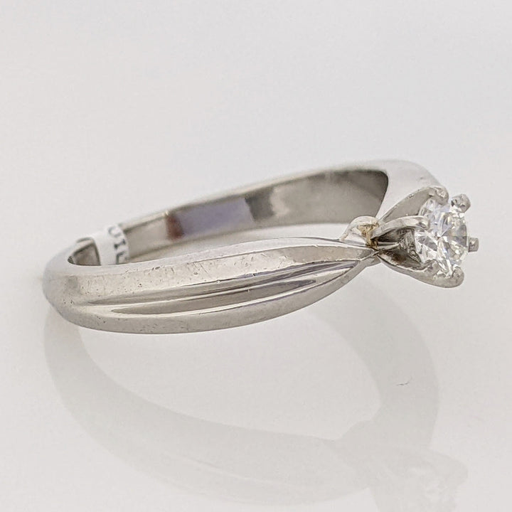 PLATINUM .22 CARAT TOTAL SI2 E DIAMOND ROUND SOLITAIRE ESTATE RING 6.5 GRAMS
