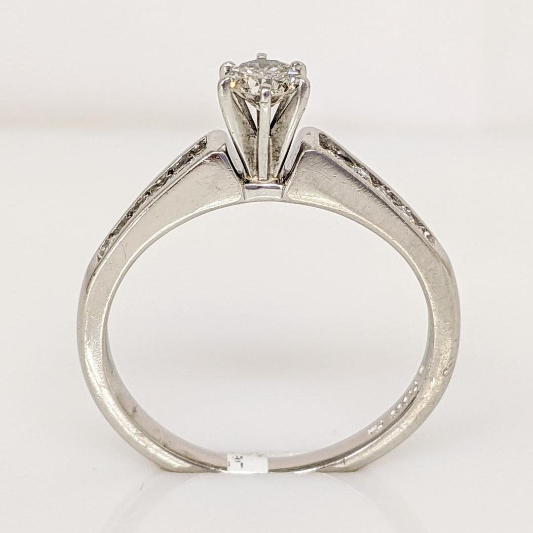PLATINUM .35 CARAT TOTAL WEIGHT I1 I DIAMOND ROUND (11) ESTATE RING 5.0 GRAMS