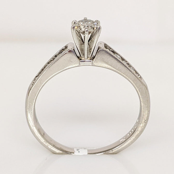 PLATINUM .35 CARAT TOTAL WEIGHT I1 I DIAMOND ROUND (11) ESTATE RING 5.0 GRAMS