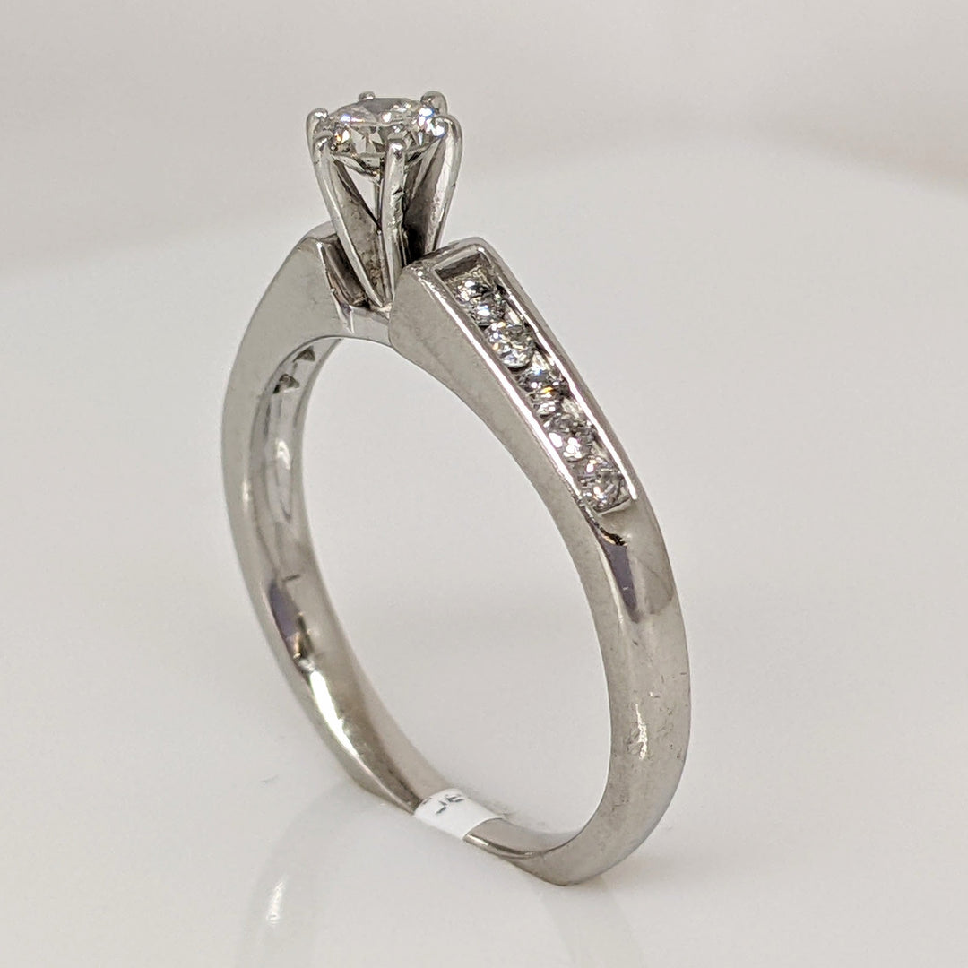 PLATINUM .35 CARAT TOTAL WEIGHT I1 I DIAMOND ROUND (11) ESTATE RING 5.0 GRAMS