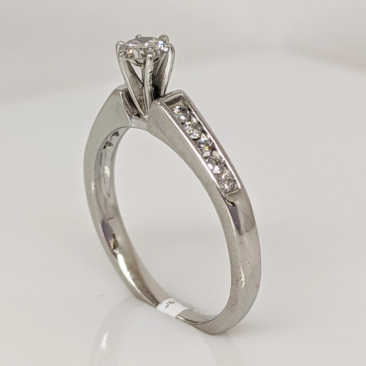 PLATINUM .35 CARAT TOTAL WEIGHT I1 I DIAMOND ROUND (11) ESTATE RING 5.0 GRAMS