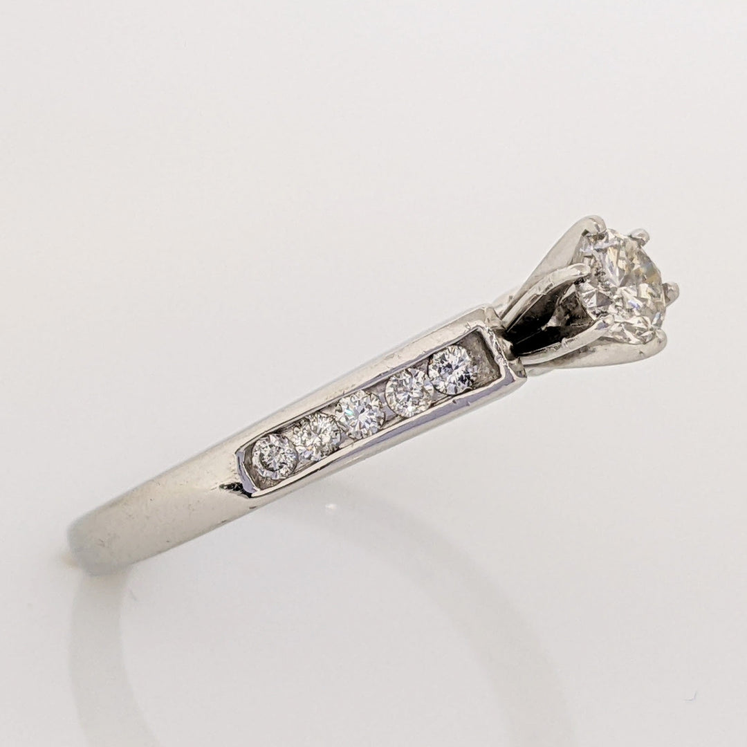PLATINUM .35 CARAT TOTAL WEIGHT I1 I DIAMOND ROUND (11) ESTATE RING 5.0 GRAMS