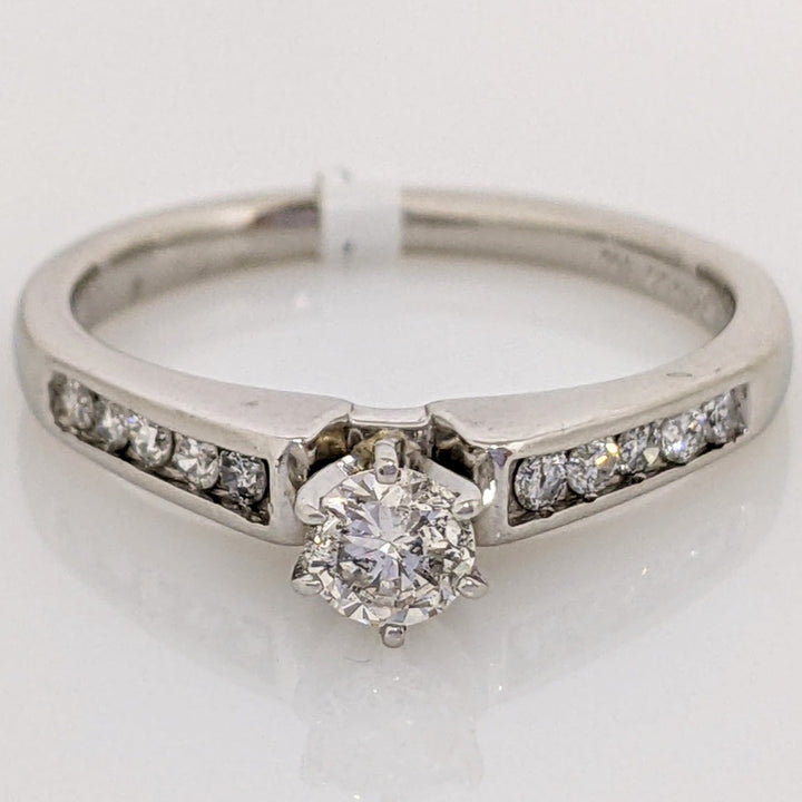 PLATINUM .35 CARAT TOTAL WEIGHT I1 I DIAMOND ROUND (11) ESTATE RING 5.0 GRAMS