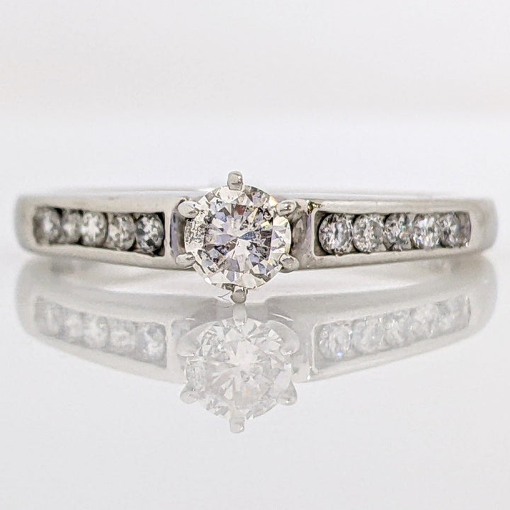 PLATINUM .35 CARAT TOTAL WEIGHT I1 I DIAMOND ROUND (11) ESTATE RING 5.0 GRAMS