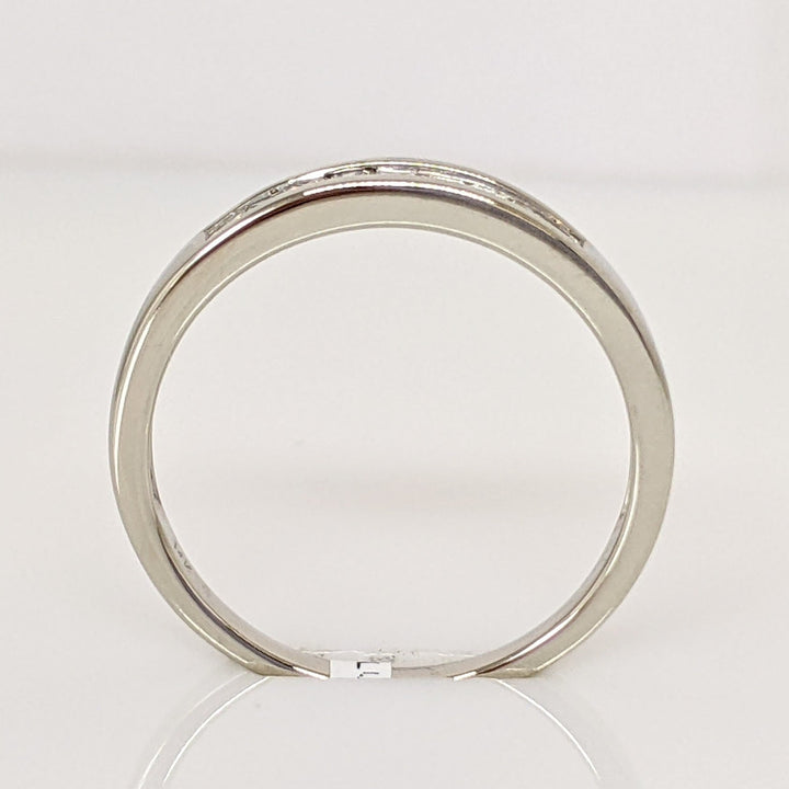 14K WHITE .32 CARAT TOTAL WEIGHT VS2 I DIAMOND PRINCESS CUT (9) ESTATE CHANNEL BAND 2.2 GRAMS