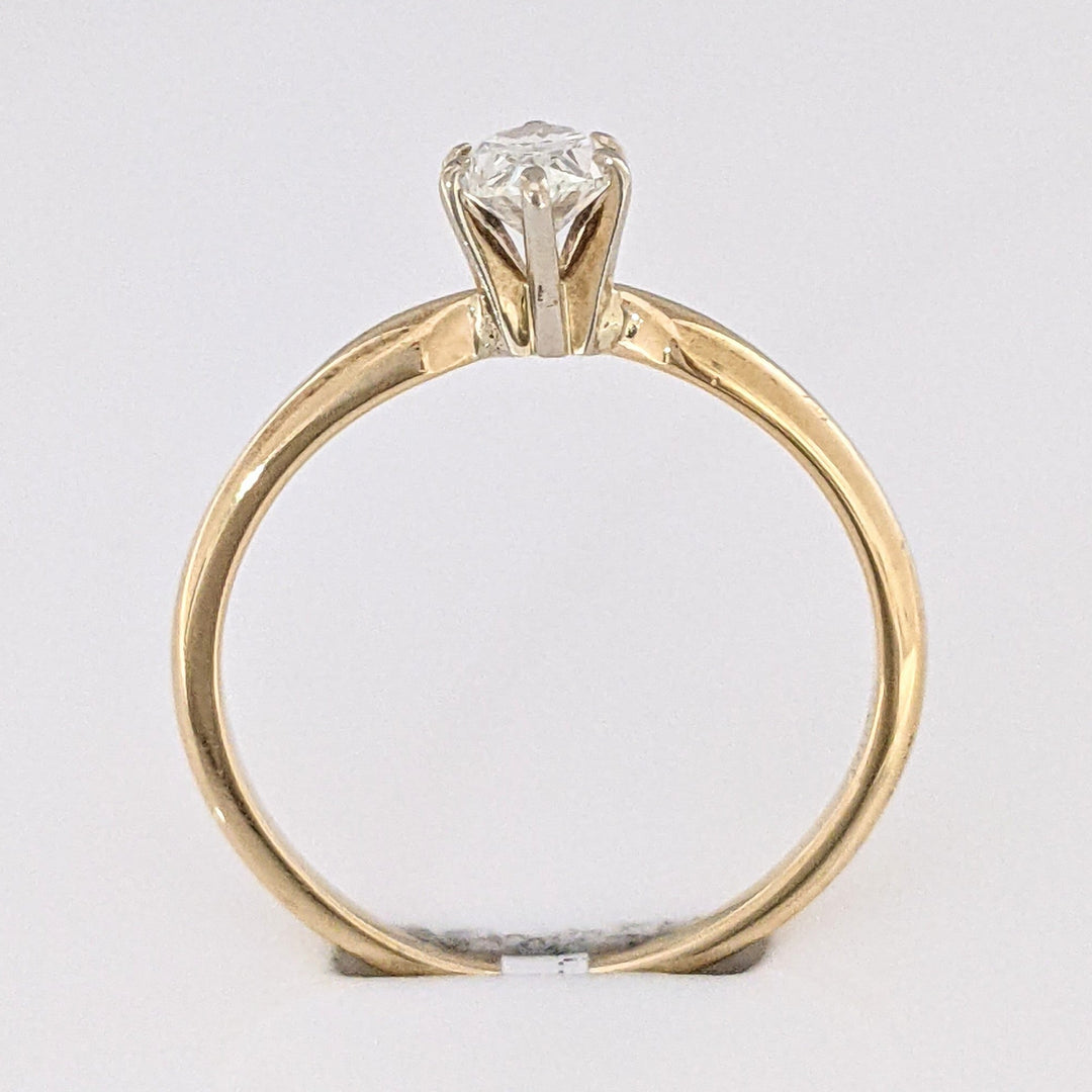 14K .45 CARAT TOTAL SI2 G DIAMOND MARQUISE ESTATE RING 2.0 GRAMS