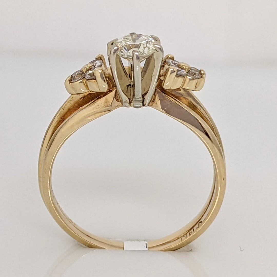 14K .42 CARAT TOTAL WEIGHT SI2 K DIAMOND ROUND (7) ESTATE RING/WRAP 2.8 GRAMS