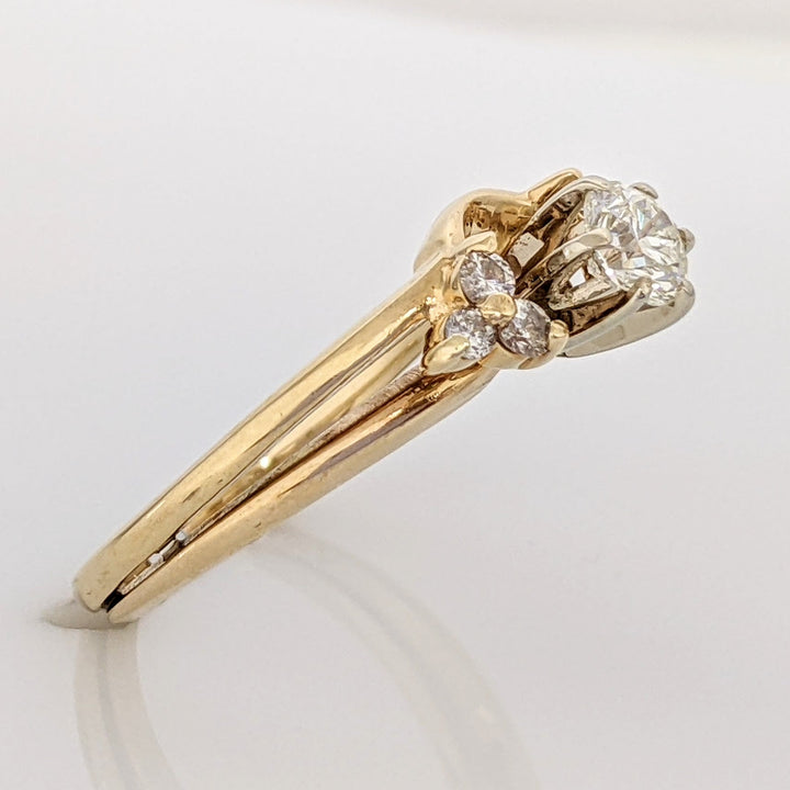 14K .42 CARAT TOTAL WEIGHT SI2 K DIAMOND ROUND (7) ESTATE RING/WRAP 2.8 GRAMS