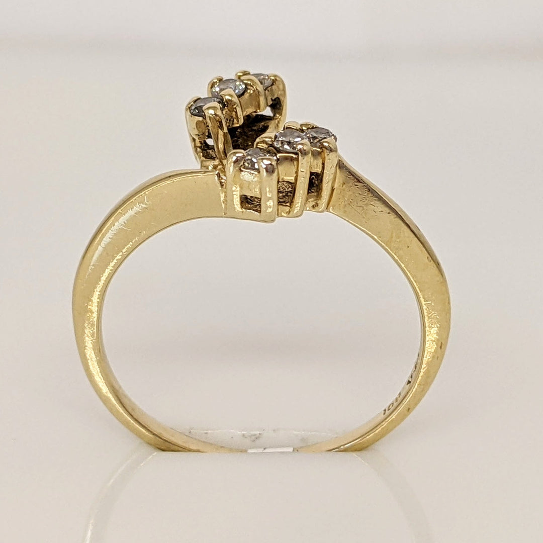 14K .12 CARAT TOTAL WEIGHT I1 H DIAMOND ROUND (6) ESTATE RING JACKET 1.8 GRAMS
