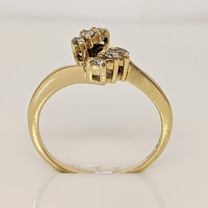 14K .12 CARAT TOTAL WEIGHT I1 H DIAMOND ROUND (6) ESTATE RING JACKET 1.8 GRAMS