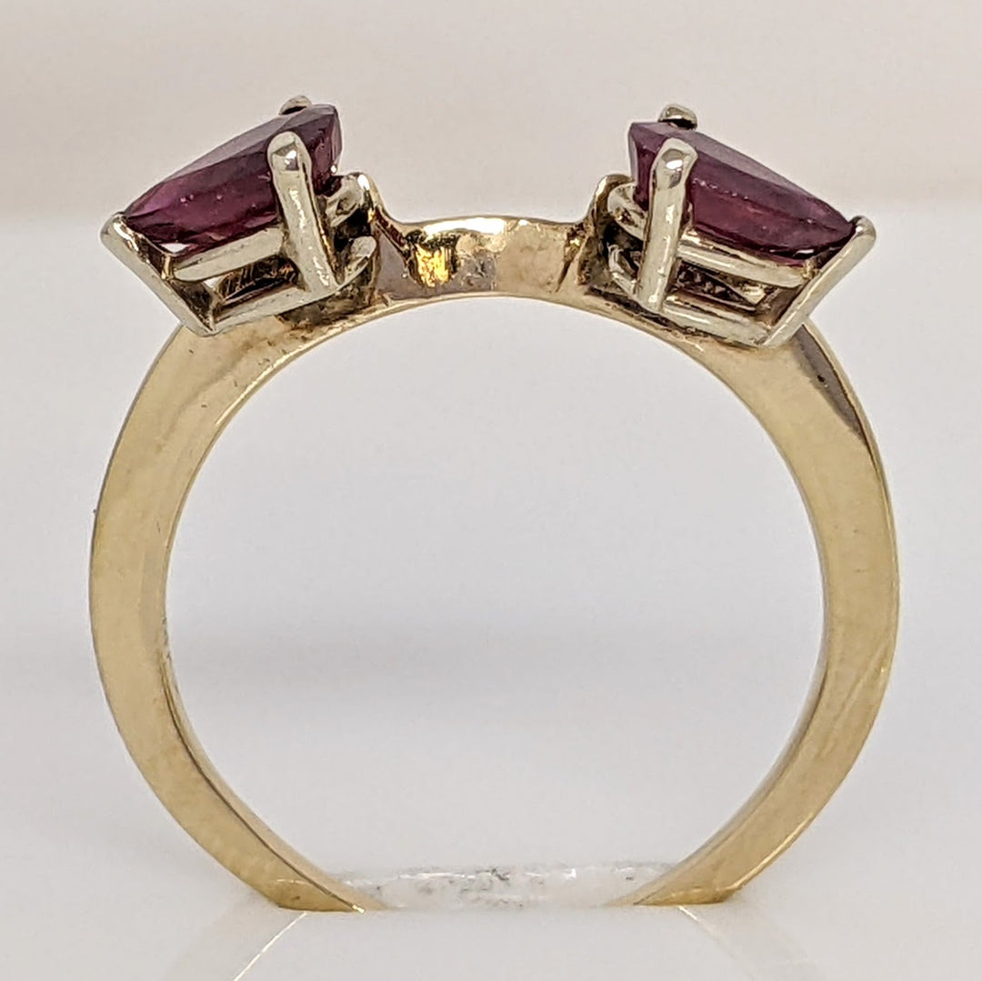 14K RUBY PEAR (2) "C" 4X6 ESTATE WRAP 2.2 GRAMS