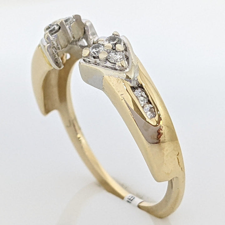 14K .24 CARAT TOTAL WEIGHT I1 H DIAMOND ROUND (10) ESTATE WRAP 3.7 GRAMS