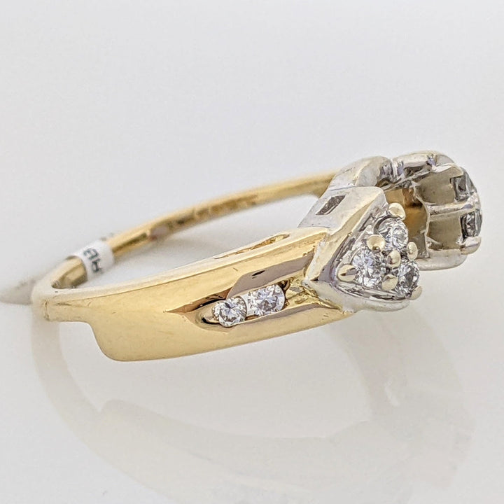 14K .24 CARAT TOTAL WEIGHT I1 H DIAMOND ROUND (10) ESTATE WRAP 3.7 GRAMS