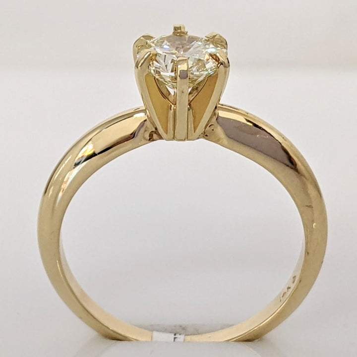 14k .78 CARAT TOTAL WEIGHT VS2 O DIAMOND ROUND ESTATE SOLITAIRE RING 3.0 GRAMS