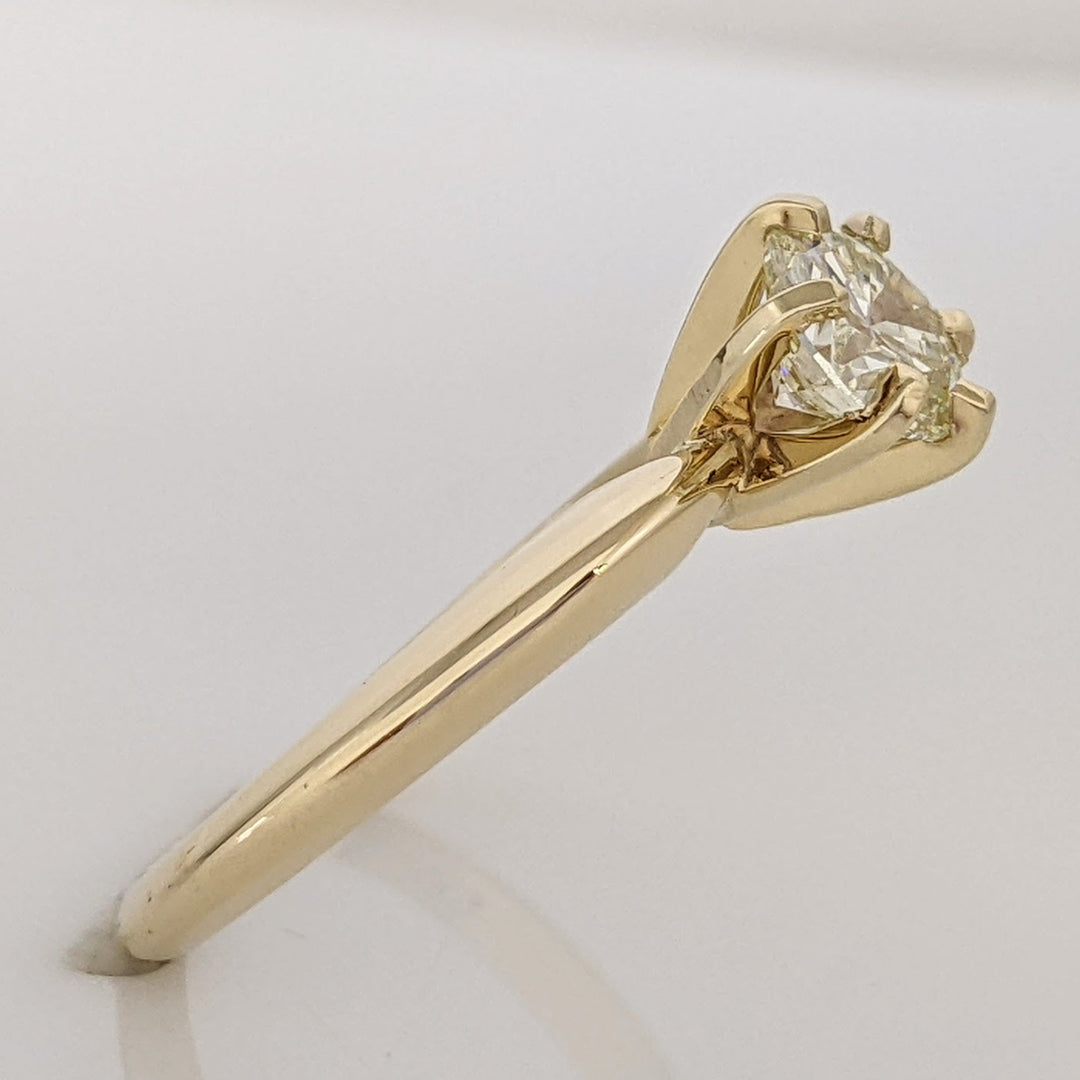 14k .78 CARAT TOTAL WEIGHT VS2 O DIAMOND ROUND ESTATE SOLITAIRE RING 3.0 GRAMS