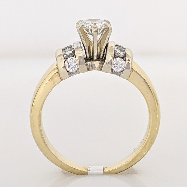 14K .64 CARAT TOTAL WEIGHT SI1 J DIAMOND ROUND (9) ESTATE RING 4.7 GRAMS