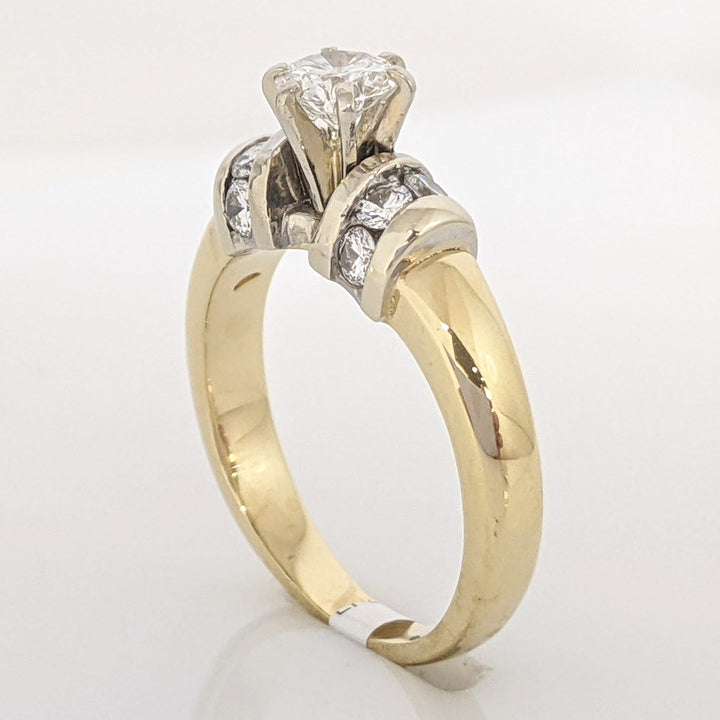 14K .64 CARAT TOTAL WEIGHT SI1 J DIAMOND ROUND (9) ESTATE RING 4.7 GRAMS