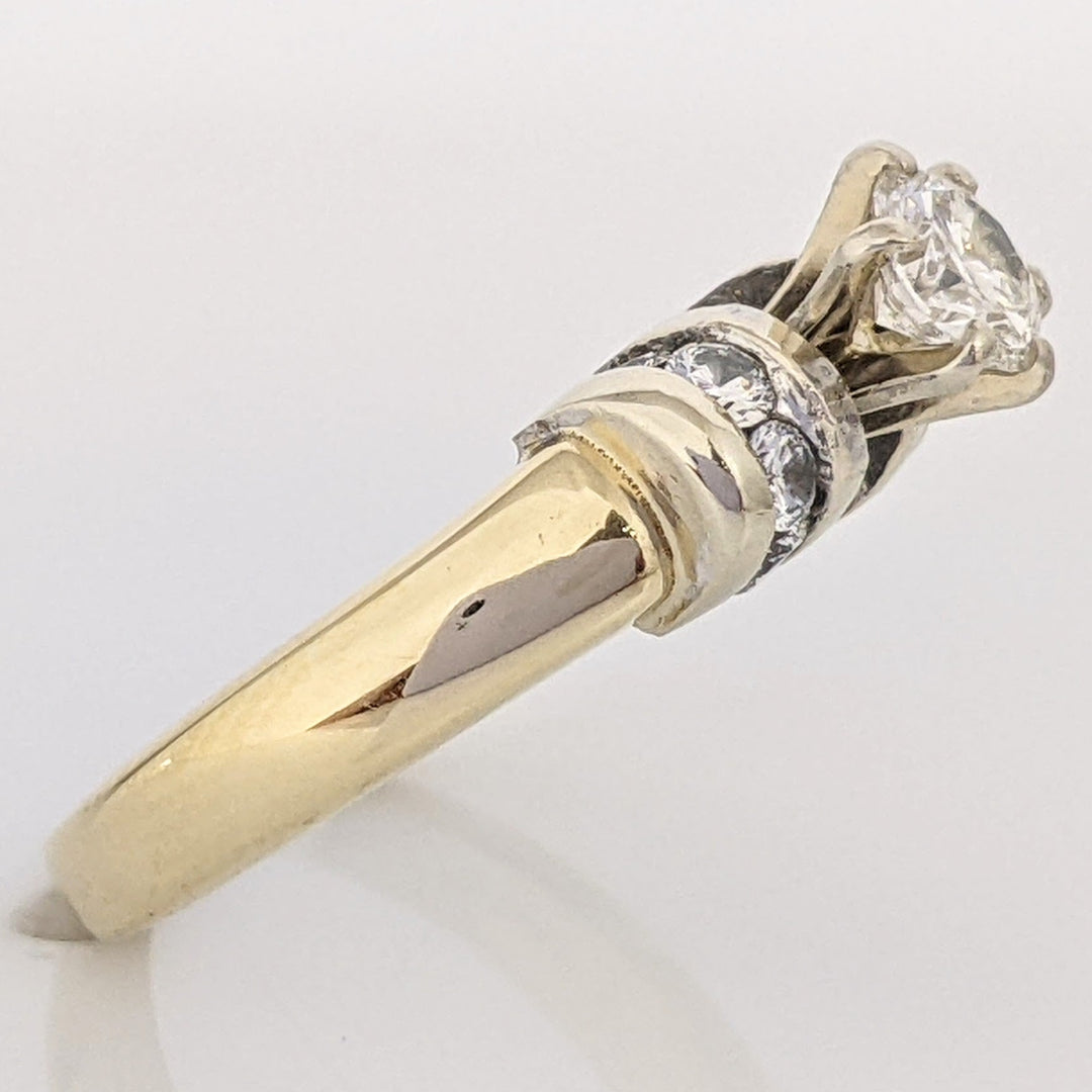 14K .64 CARAT TOTAL WEIGHT SI1 J DIAMOND ROUND (9) ESTATE RING 4.7 GRAMS