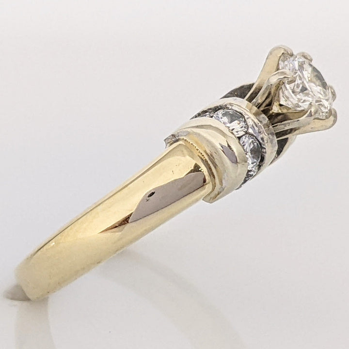 14K .64 CARAT TOTAL WEIGHT SI1 J DIAMOND ROUND (9) ESTATE RING 4.7 GRAMS