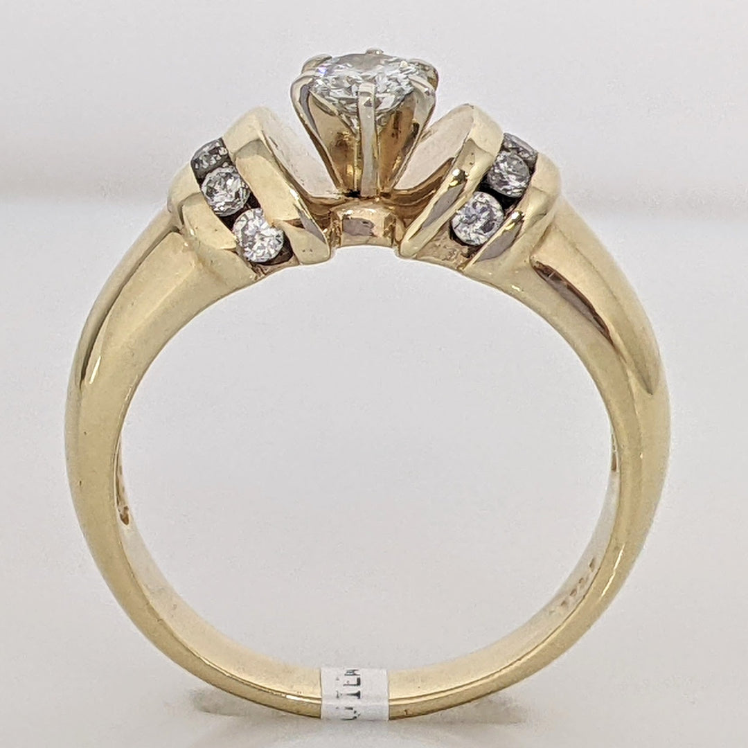 14K .42 CARAT TOTAL WEIGHT I1 H DIAMOND ROUND (11) ESTATE RING 5.1 GRAMS